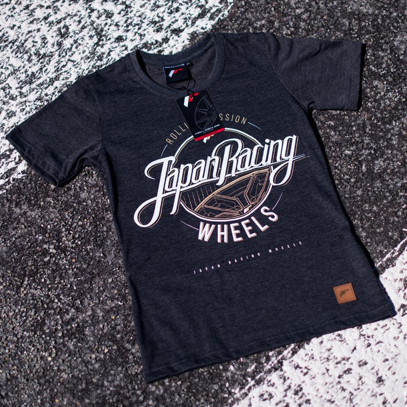 JR Wheels TSHIRT-WROLLDG-XS JR Women's T-Shirt Rolling DarkGray Size XS