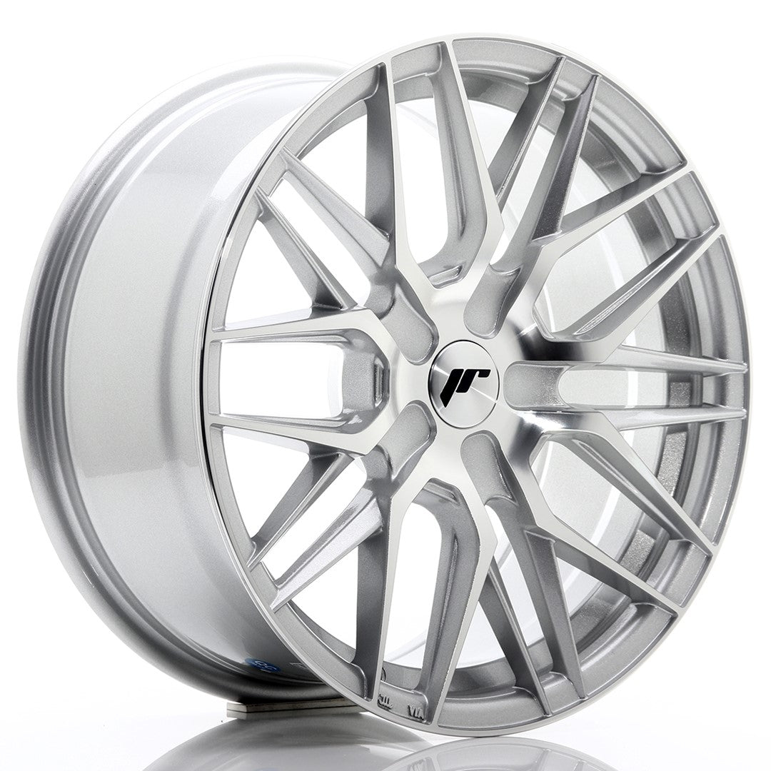 JR Wheels JR281780XX2574SM - JR28 17x8 ET25-40 BLANK Silver Machined Face