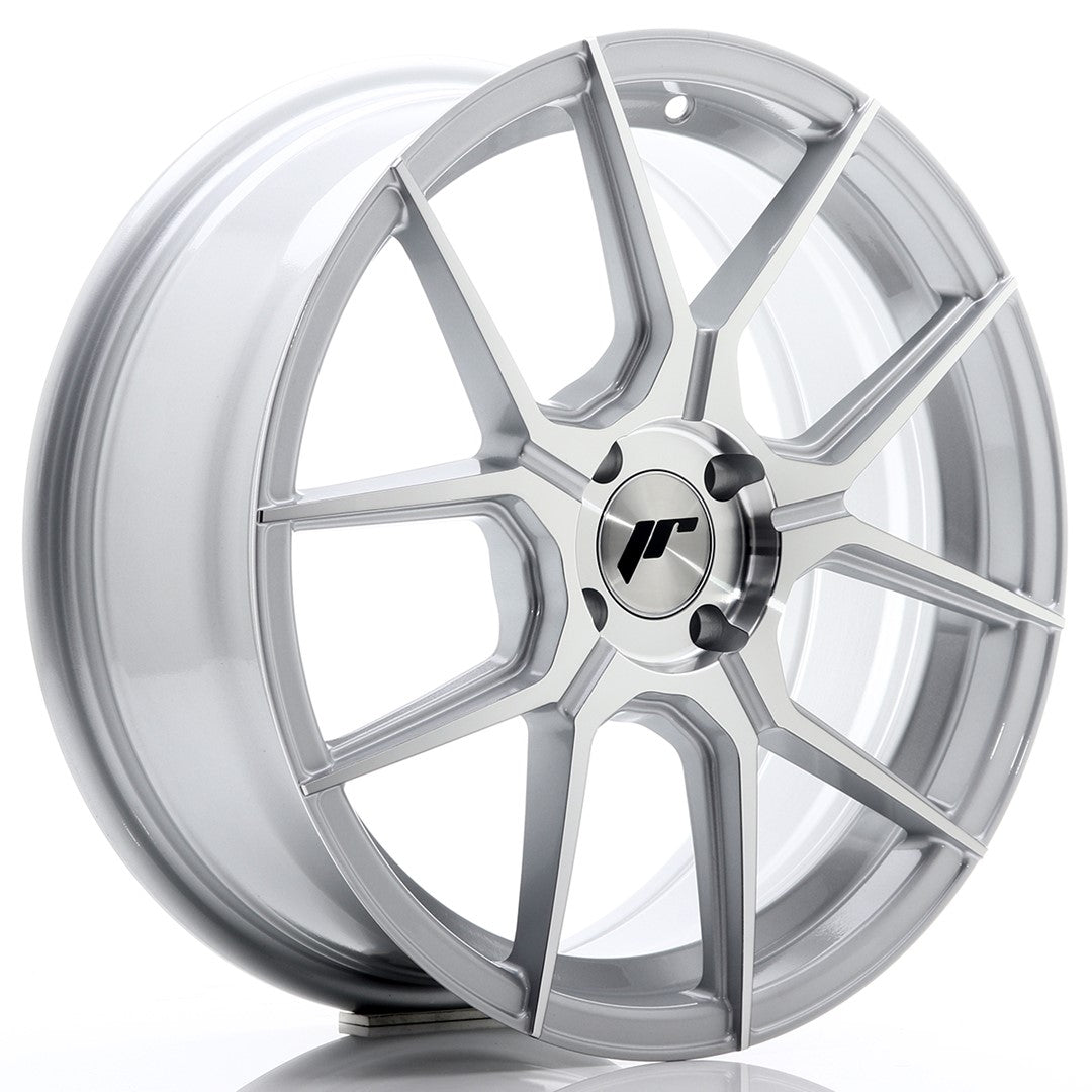 JR Wheels JR3017704H4067SM - JR30 17x7 ET40 4x100 Silver Machined Face