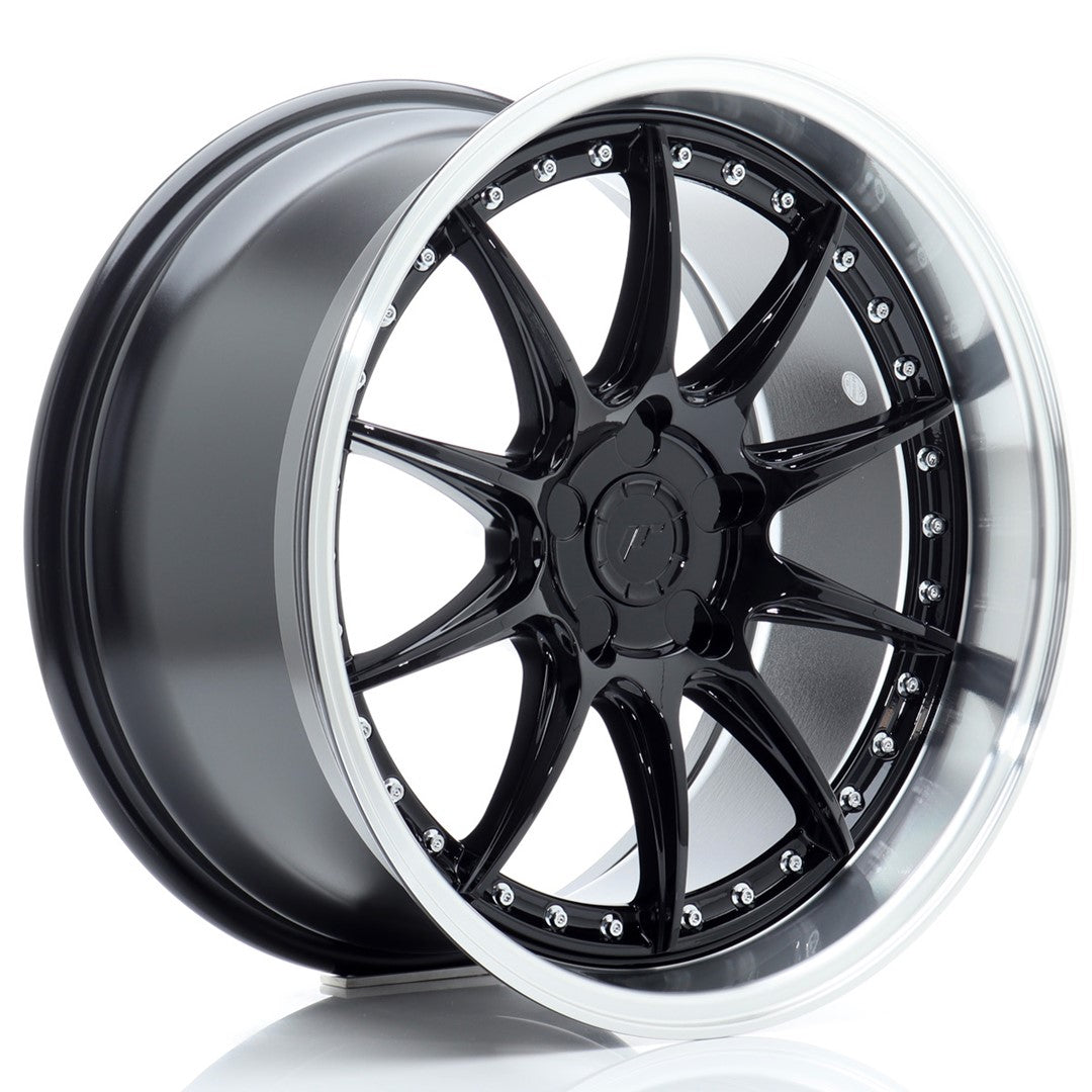 JR Wheels JR4118955X1572GBL - JR41 18x9,5 ET15-35 5H BLANK Gloss Black w/ Machined Lip