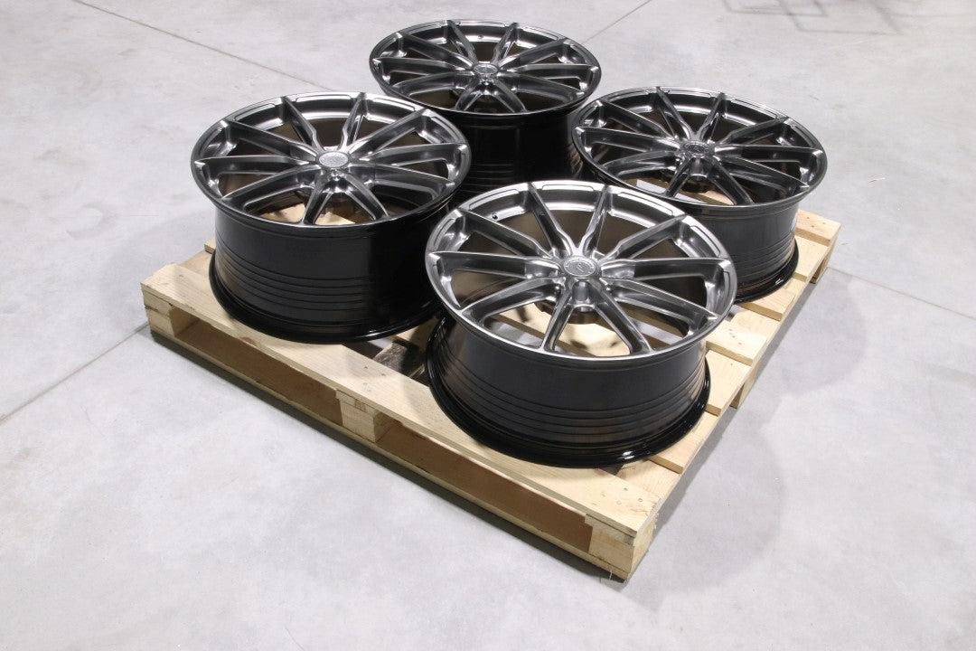 JR Wheels SET-JR#119 Set of JR37 21x9 ET41 + 21x10 ET40 5x108 Hyper Black