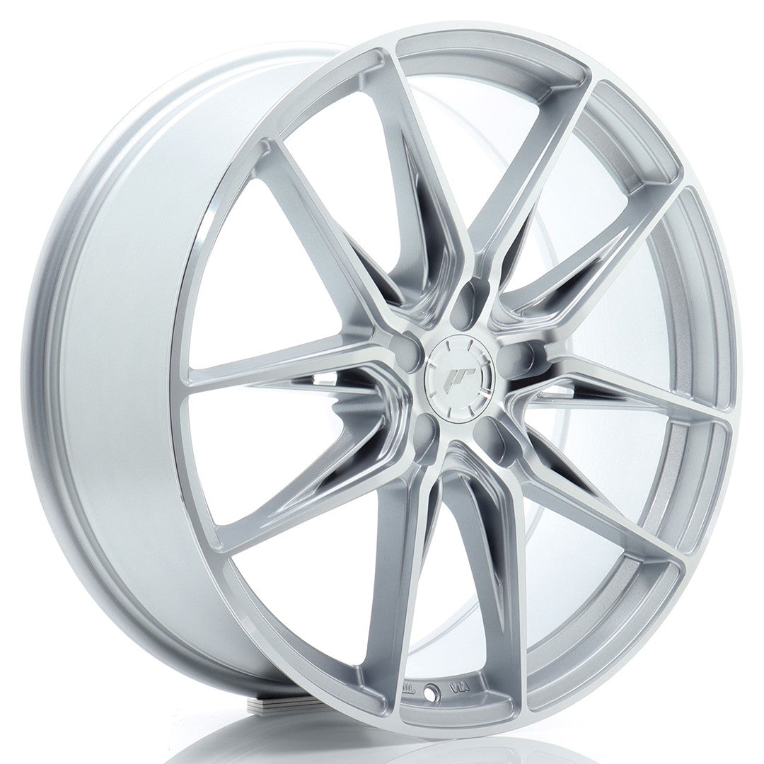 JR Wheels JR442080F15X2072SM - JR44 20x8 ET20-40 5H BLANK Silver w/ Machined Face