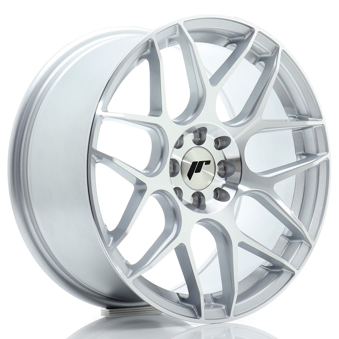 JR Wheels JR181780F243567SM1 - JR18 17x8 ET35 4x100/114 Silver Machined Face