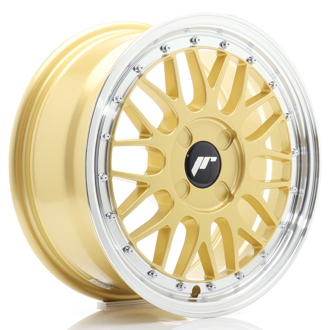 JR Wheels JR2316704X2067GD1 - JR23 16x7 ET20-45 4H BLANK Gold w/ Machined Lip