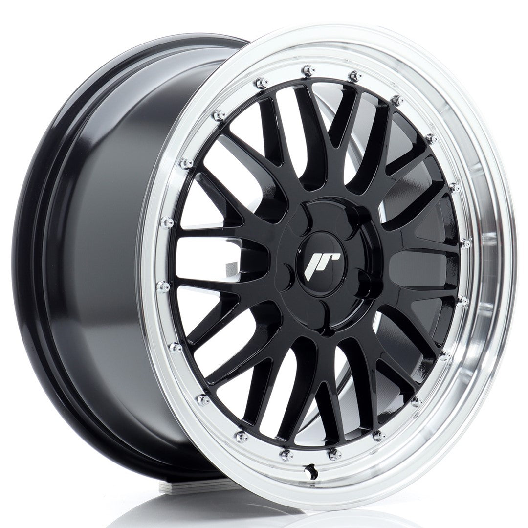 JR Wheels JR231880F15X2072GB1 - JR23 18x8 ET20-42 5H BLANK Gloss Black w/ Machined Lip