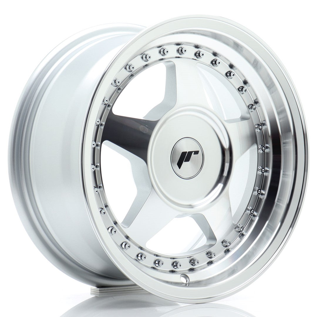 JR Wheels JR61570XX2067SM1 - JR6 15x7 ET20-35 BLANK Silver Machined Face