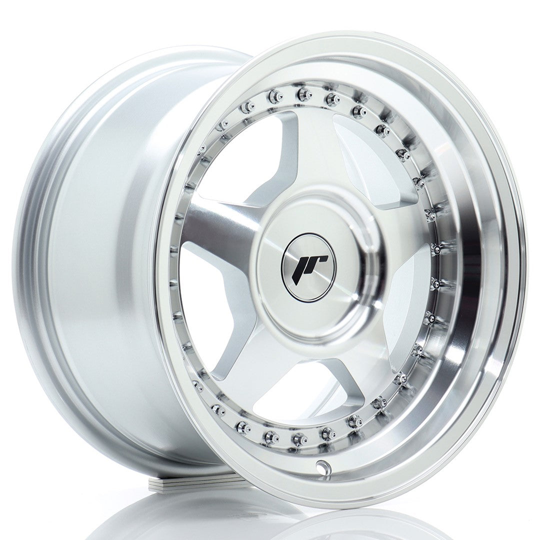 JR Wheels JR61580XX2567SM1 - JR6 15x8 ET25 BLANK Silver Machined Face