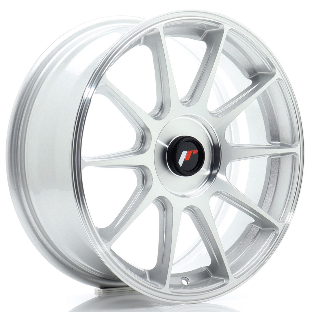 JR Wheels JR111770XX2067SM1 - JR11 17x7 ET20-38 BLANK Silver Machined Face