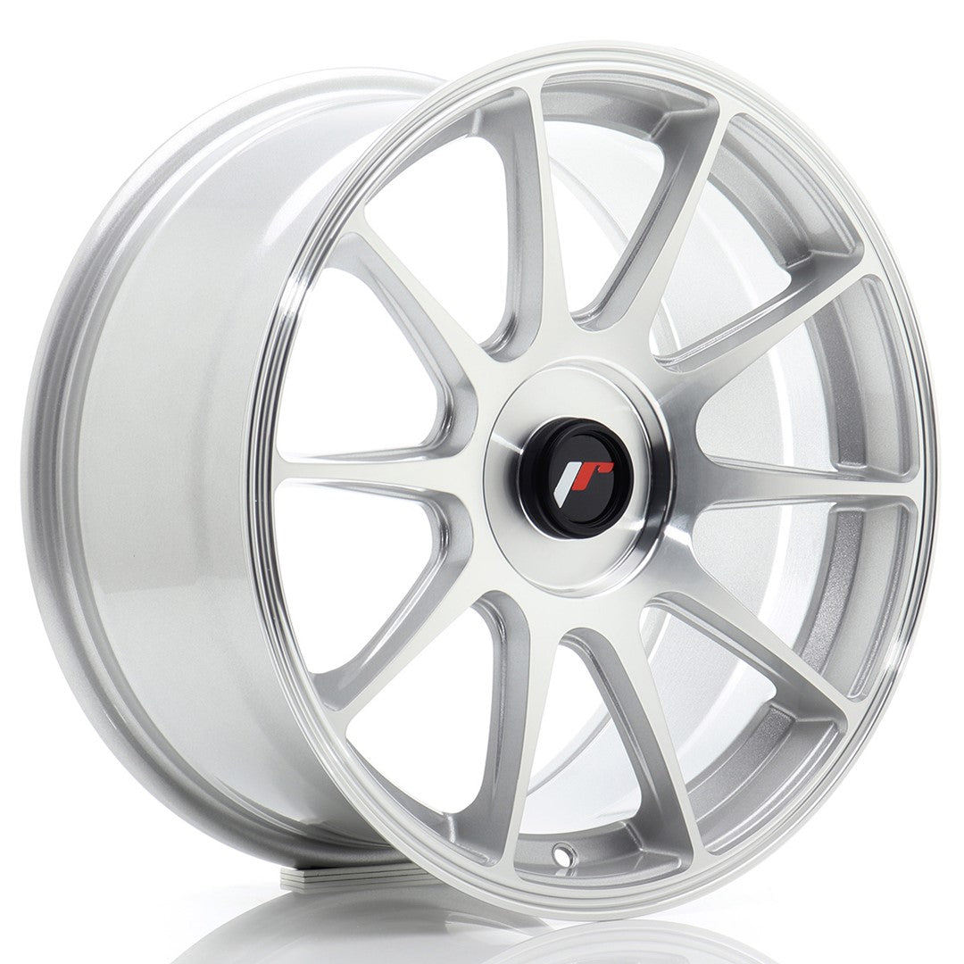JR Wheels JR111780XX2067SM1 - JR11 17x8 ET20-35 BLANK Silver Machined Face