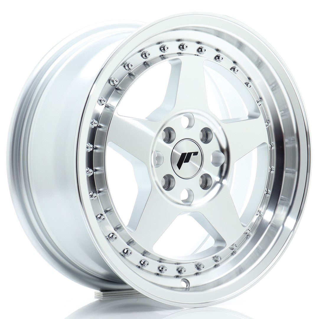 JR Wheels JR616704H3567SM1 - JR6 16x7 ET35 4x100 Silver Machined Face