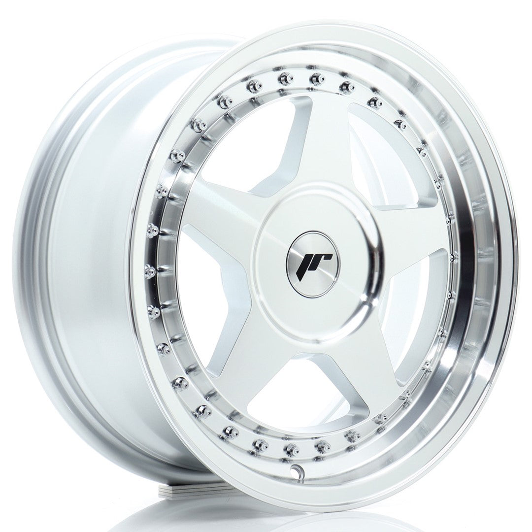JR Wheels JR61670XX2067SM1 - JR6 16x7 ET20-35 BLANK Silver Machined Face