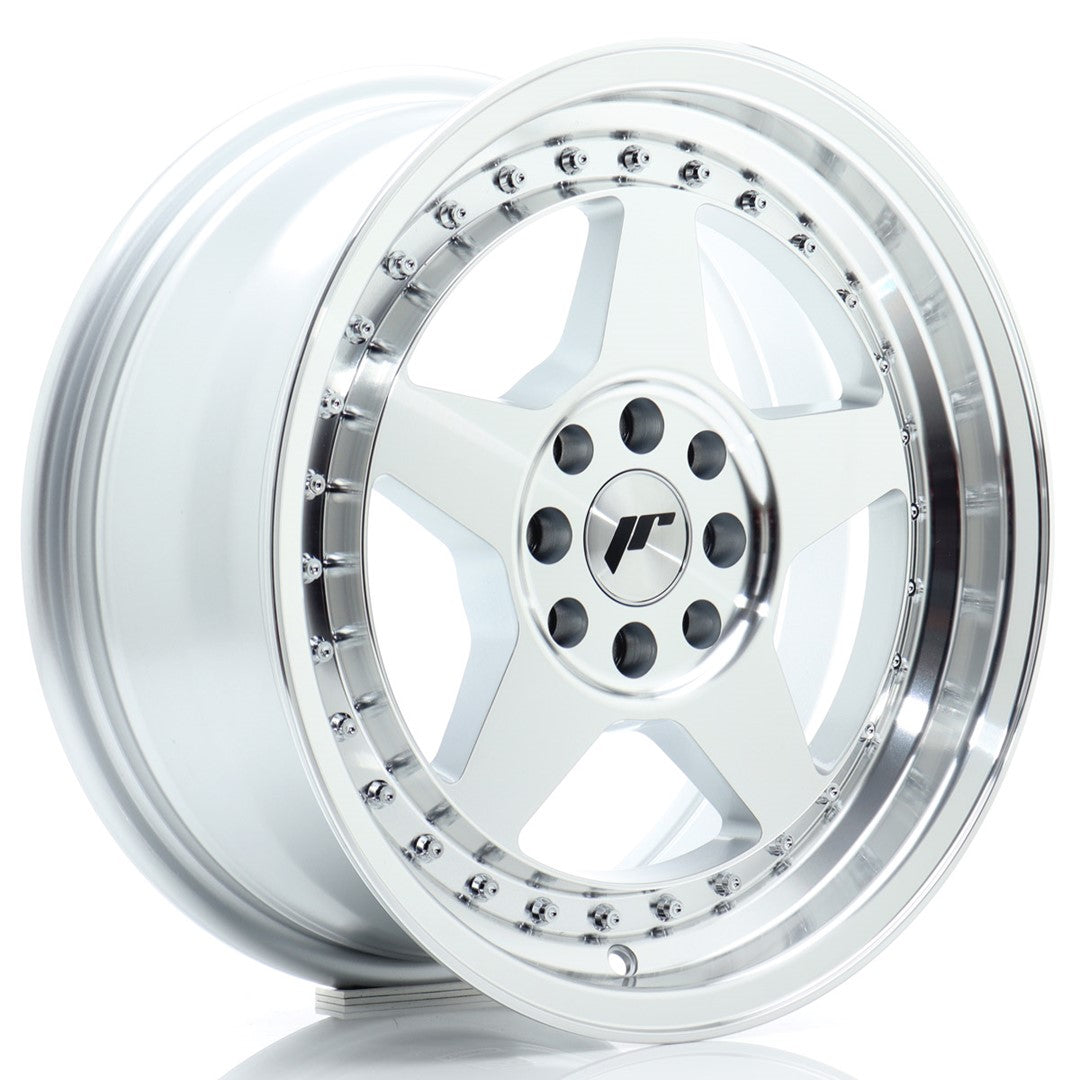 JR Wheels JR6167142567SM1 - JR6 16x7 ET25 4x100/108 Silver Machined Face