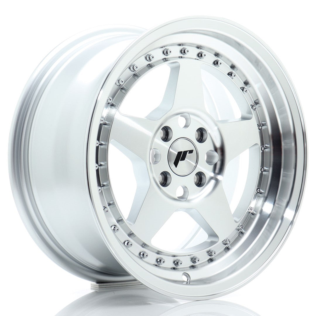 JR Wheels JR616804H3067SM1 - JR6 16x8 ET30 4x100 Silver Machined Face