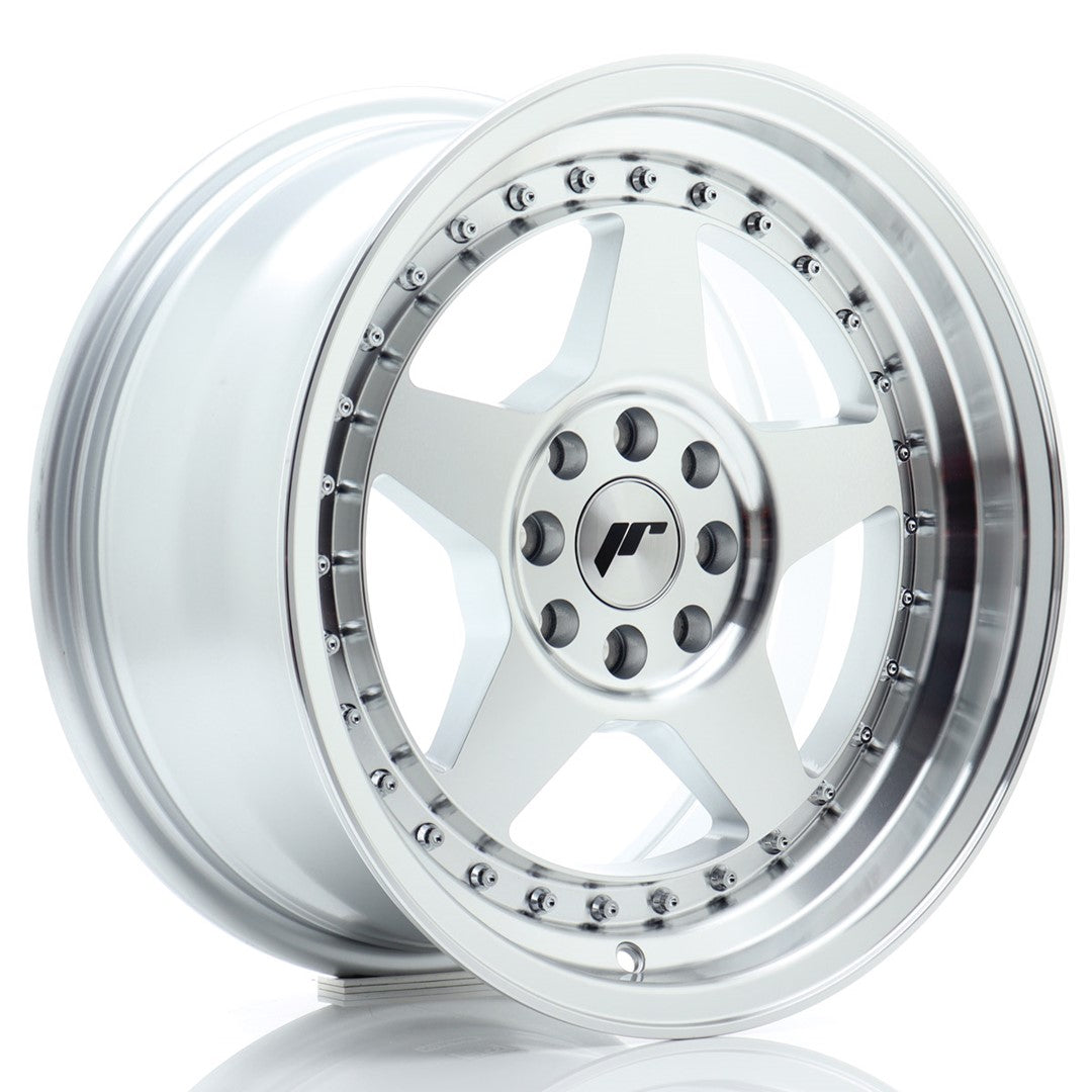 JR Wheels JR6168142567SM1 - JR6 16x8 ET25 4x100/108 Silver Machined Face