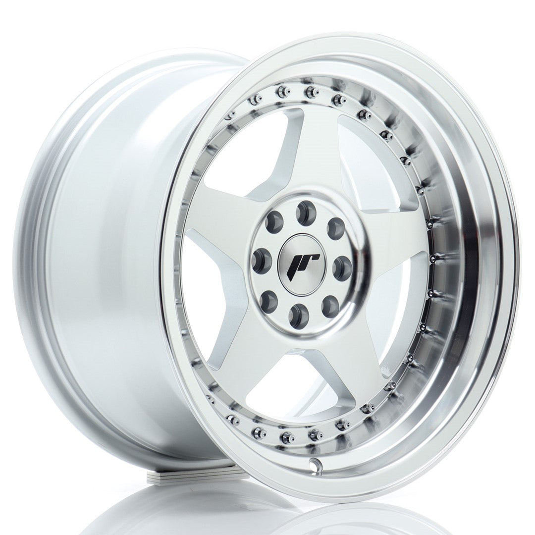 JR Wheels JR6169142067SM1 - JR6 16x9 ET20 4x100/108 Silver Machined Face