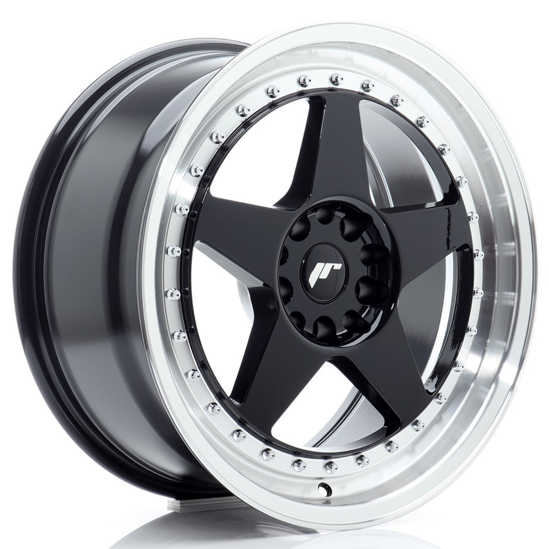 JR Wheels JR61885F1MG2272GBL1 - JR6 18x8,5 ET22 5x114,3/120 Gloss Black w/ Machined Lip