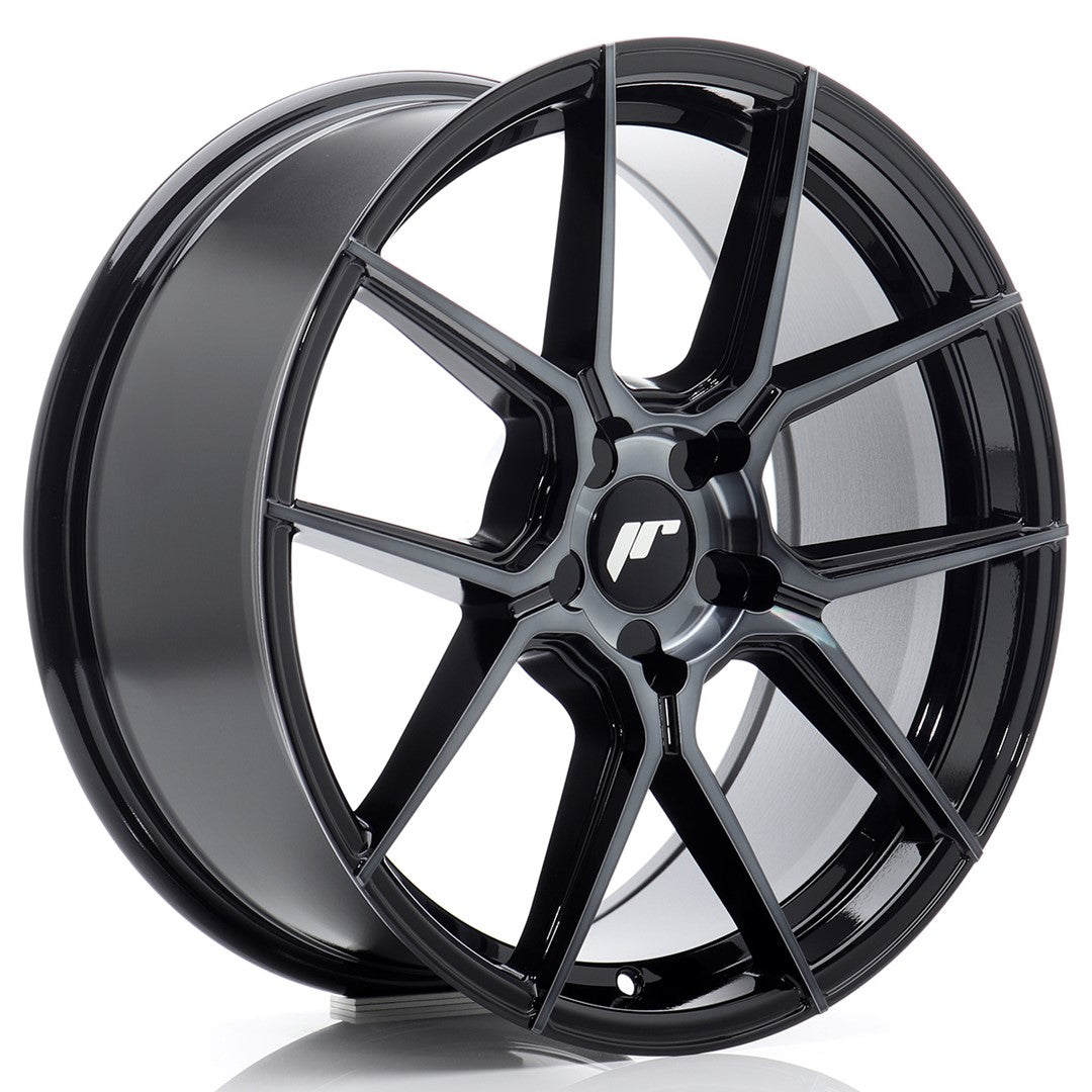 JR Wheels JR301880F15X2072BMTF - JR30 18x8 ET20-40 5H BLANK Black Machined w/ Tinted Face