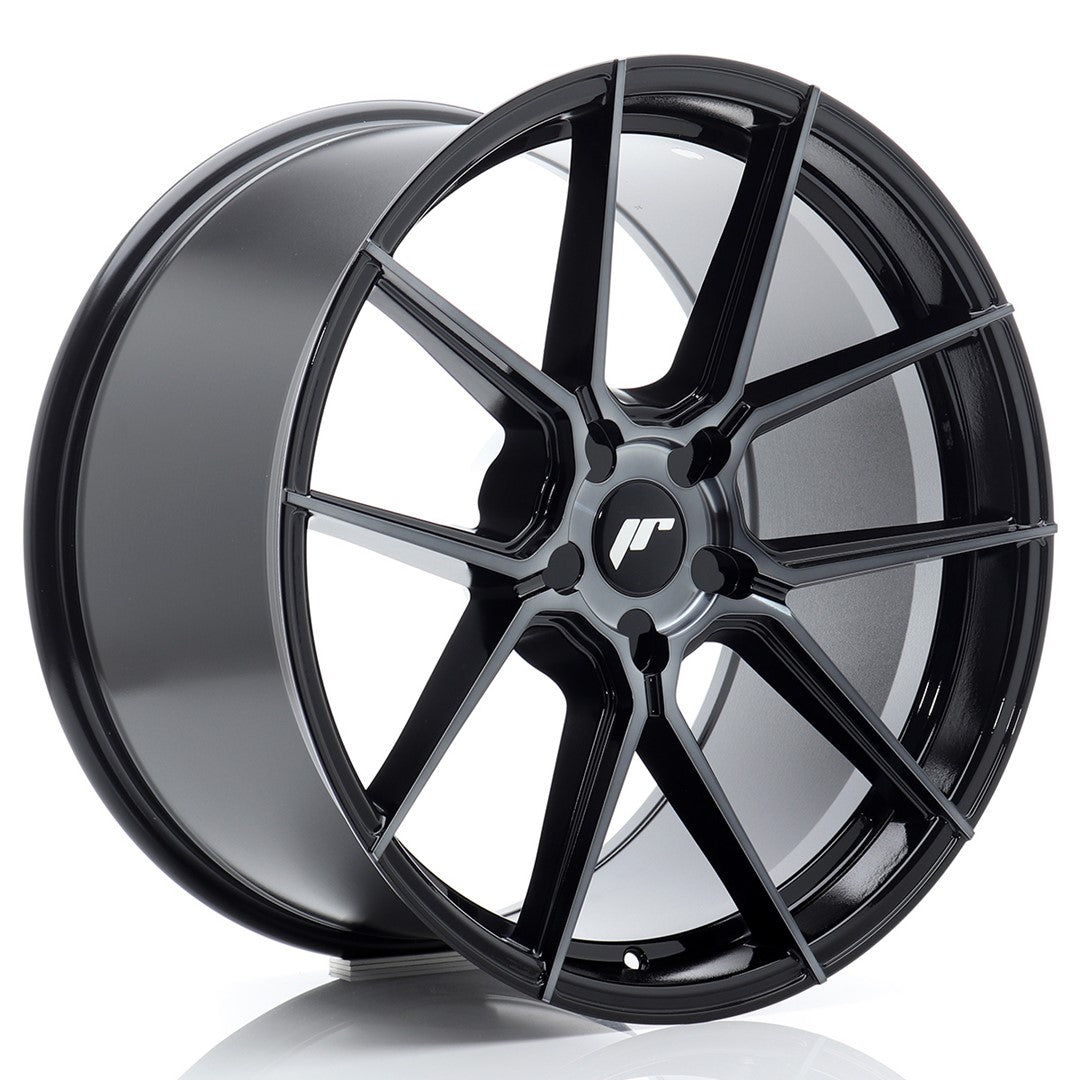 JR Wheels JR302010F25X2072BMTF JR Wheels JR30 20x10 ET20-48 5H BLANK Black Machined w/ Tinted Face
