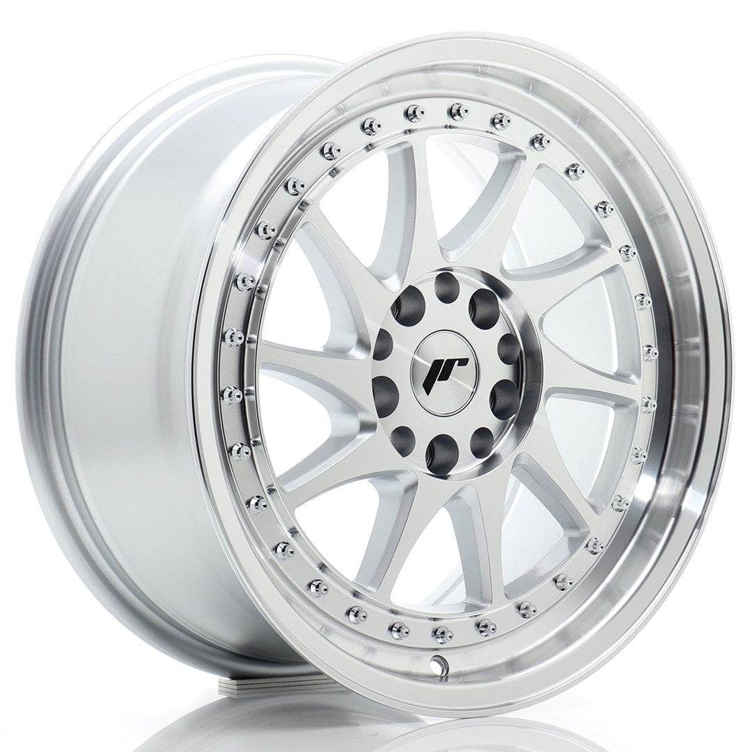 JR Wheels JR26178043567SM1 - JR26 17x8 ET35 4x100/114 Silver Machined Face