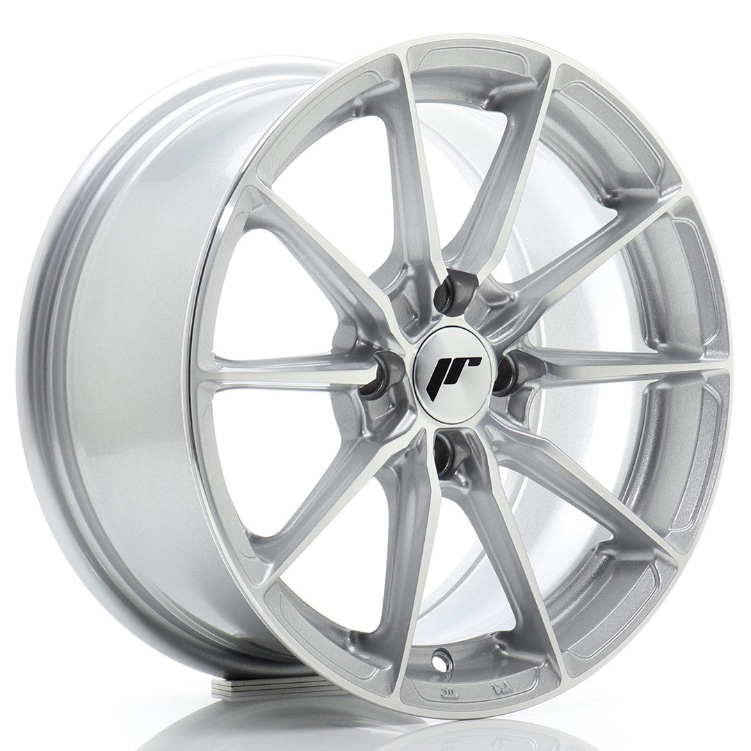 JR Wheels JR3715704H3867SM - JR37 15x7 ET38 4x100 Silver Machined Face