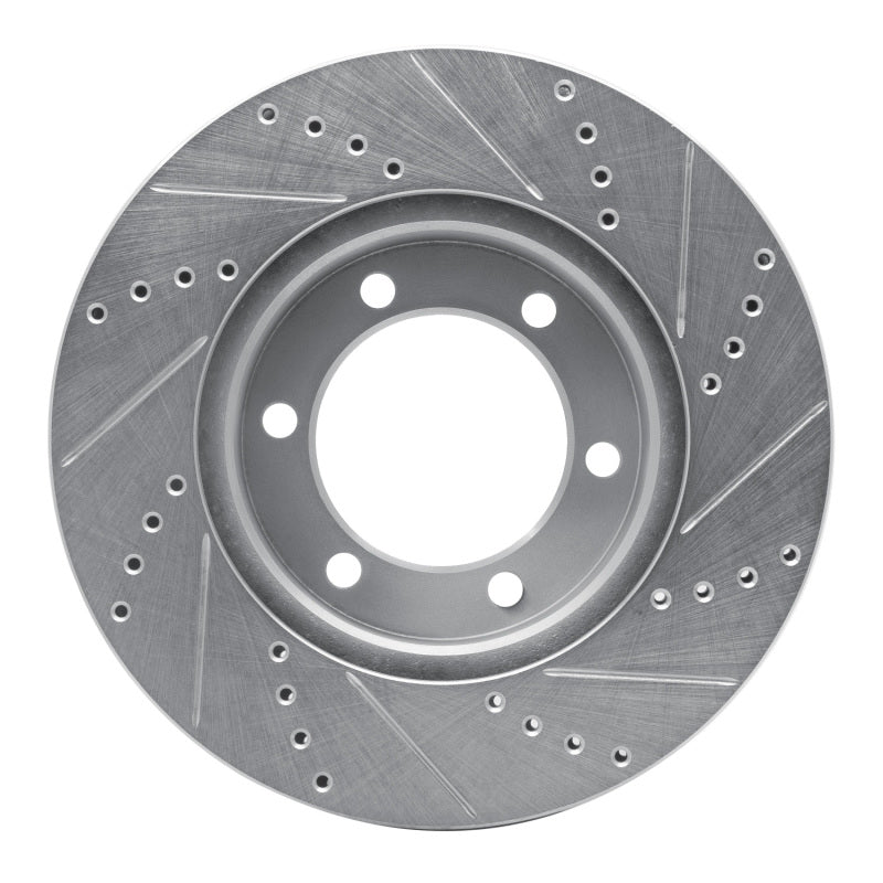 R1 Concepts R1 00-07 Toyota SEQUOIA Front Left Drilled & Slotted Silver Brake Rotor