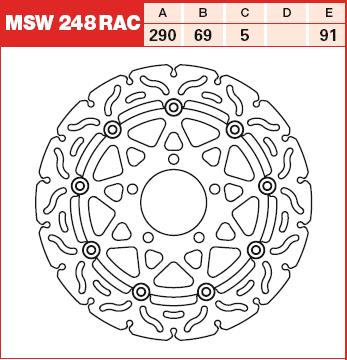 TRW MOTO MSW248RAC Brake Disc