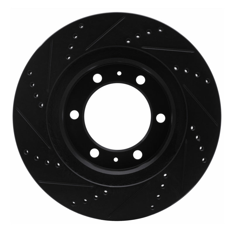 DFC 03-23 Toyota Tacoma Front Right Drilled & Slotted Black Brake Rotor