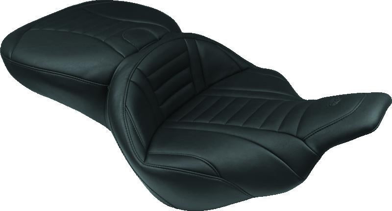 Mustang Motorcycle Mustang 84-06 Harley Standard Rear Tire Wide Touring Solo Seat - Black