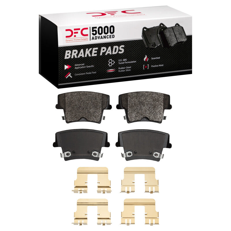 DFC 06-08 Dodge Magnum Rear 5000 Advanced Semi Metallic Brake Pads and Hardware Kit