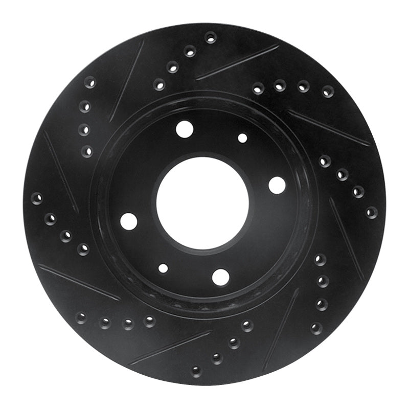 R1 Concepts R1 01-03 Hyundai Sonata Front Right Drilled & Slotted Black Brake Rotor