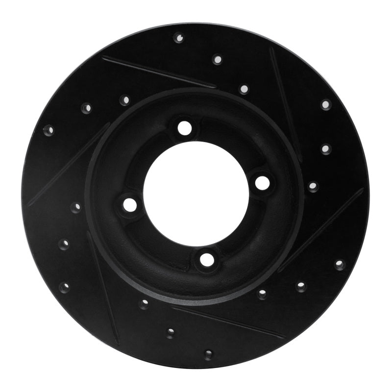 R1 Concepts R1 82-84 Mazda B2000 Front Left Drilled & Slotted Black Brake Rotor