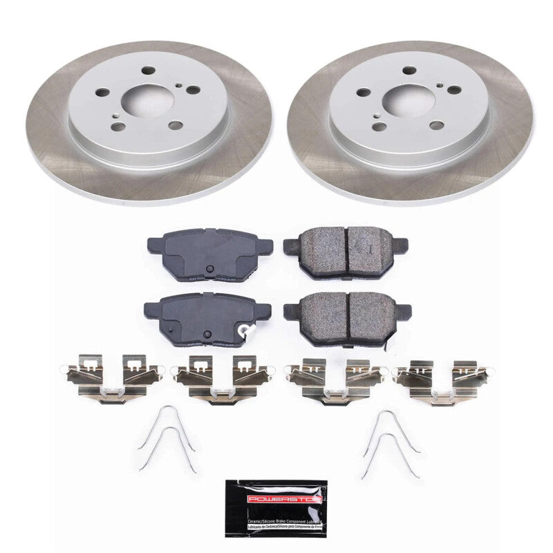 PowerStop Power Stop 12-15 Toyota Prius Plug-In Rear Semi-Coated Rotor Kit