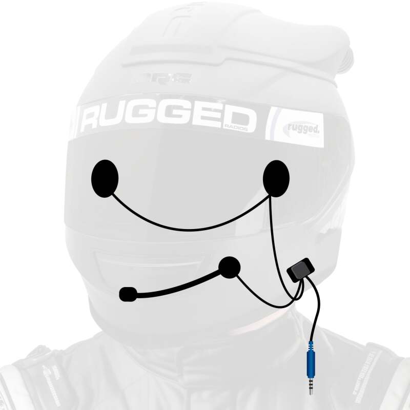 Rugged Radios SUPER SPORT Wired Helmet Kit with Alpha Audio Speakers & Mic