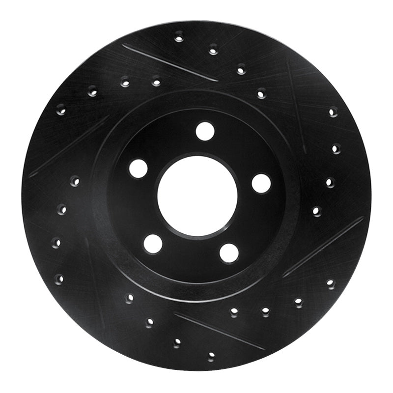 R1 Concepts R1 95-99 Dodge Neon (USA/Canada) Front Left Drilled & Slotted Black Brake Rotor
