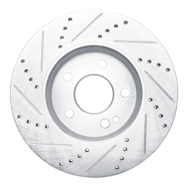 R1 Concepts R1 06-11 Mercedes-Benz B200 Front Right Drilled & Slotted Silver Brake Rotor