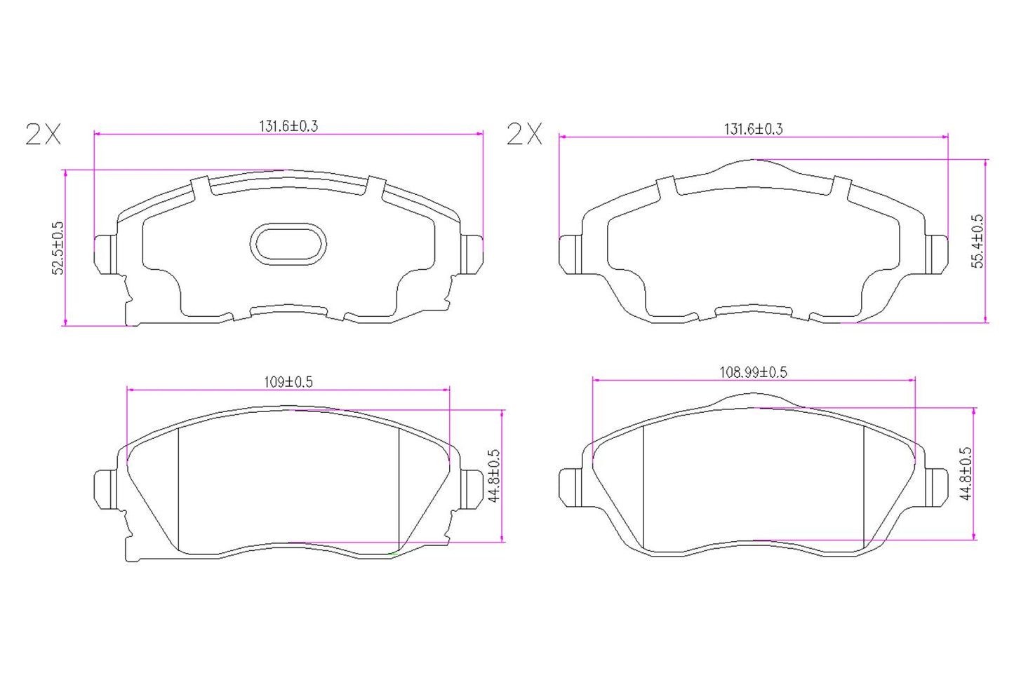 BOGAP L8210114 Brake Pad Set, Disc Brake | ML Performance Car Parts