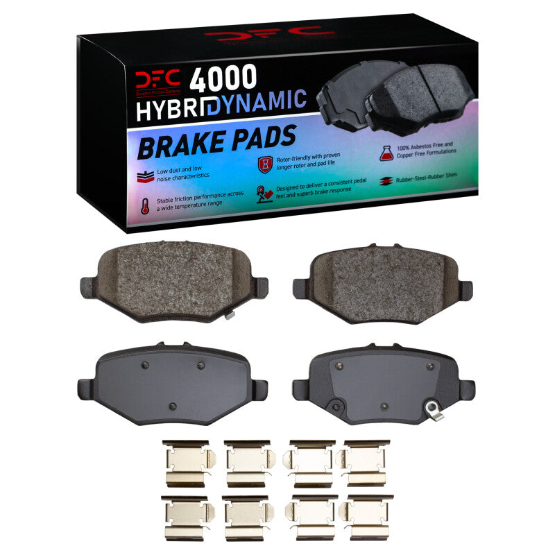 DFC 13-19 Ford Taurus (Excl SHO) Rear 4000 HybriDynamic Brake Pads and Hardware Kit