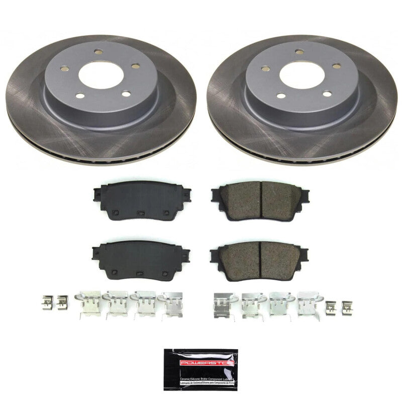 PowerStop Power Stop 21-23 Nissan Rogue Rear Semi-Coated Rotor Kit