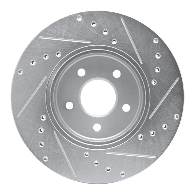 R1 Concepts R1 01-08 Ford Mondeo (Mexico) Front Left Drilled & Slotted Silver Brake Rotor