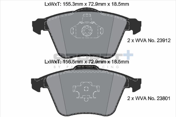 PAGID Racing T8180SP2001 STREET+ Brake Pads