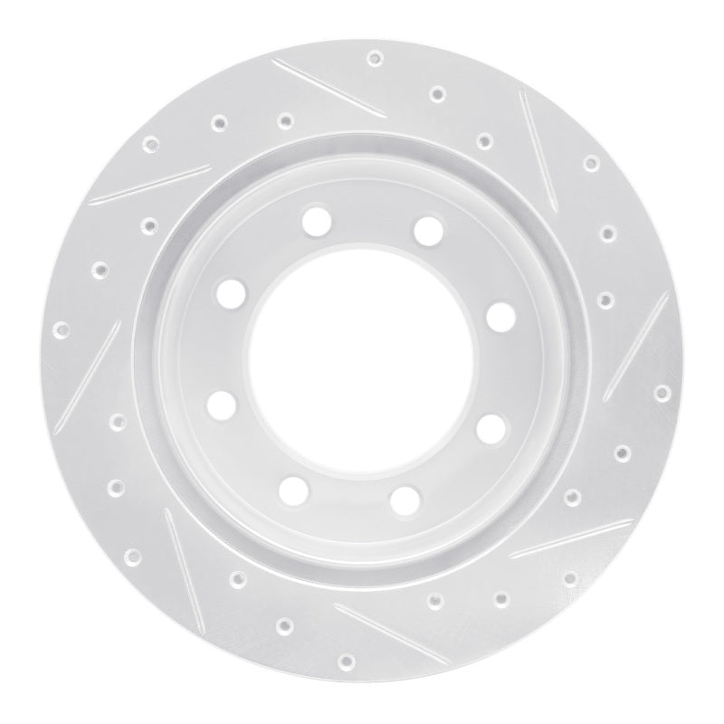 R1 Concepts R1 99-07 Ford E-150 Rear Left Drilled & Slotted Silver Brake Rotor