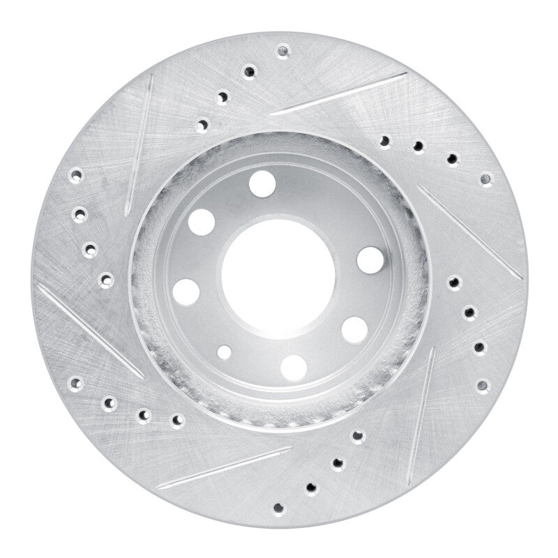 R1 Concepts R1 99-99 Daewoo Nubira Front Right Drilled & Slotted Silver Brake Rotor