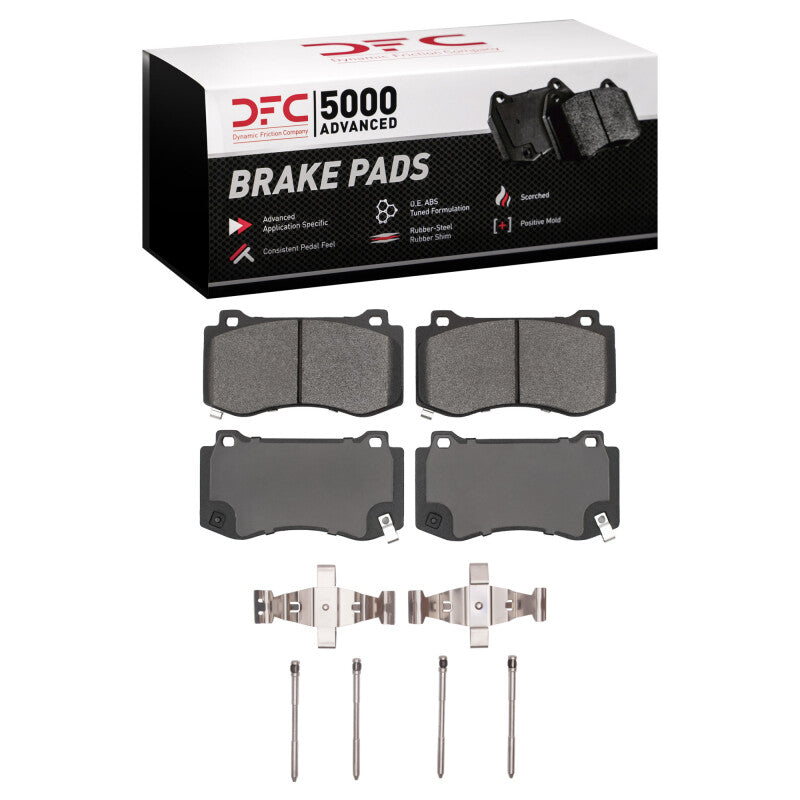 DFC 08-20 Dodge Challenger SRT-8 Front 5000 Advanced Low Metallic Brake Pads and Hardware Kit