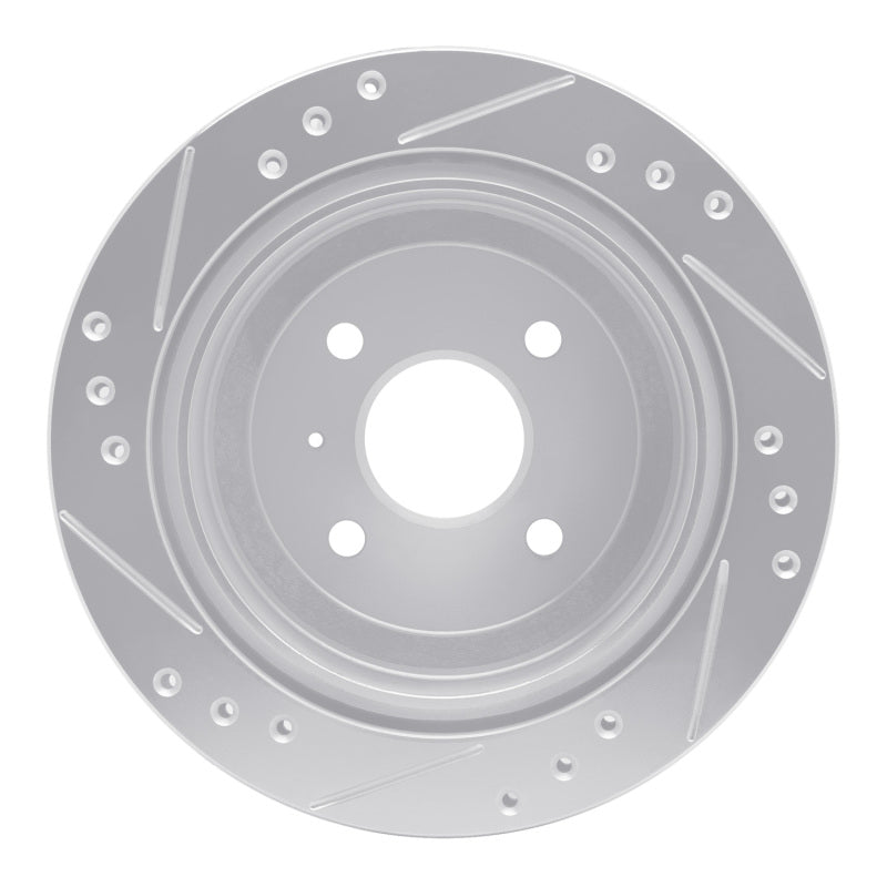 R1 Concepts R1 83-89 Isuzu Impulse Rear Right Drilled & Slotted Silver Brake Rotor