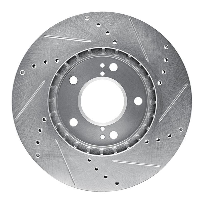 R1 Concepts R1 01-03 Hyundai XG350 Front Left Drilled & Slotted Silver Brake Rotor