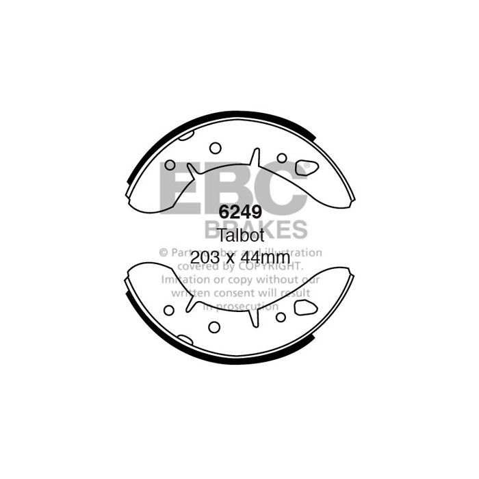 EBC 6249 Brake Shoes Front