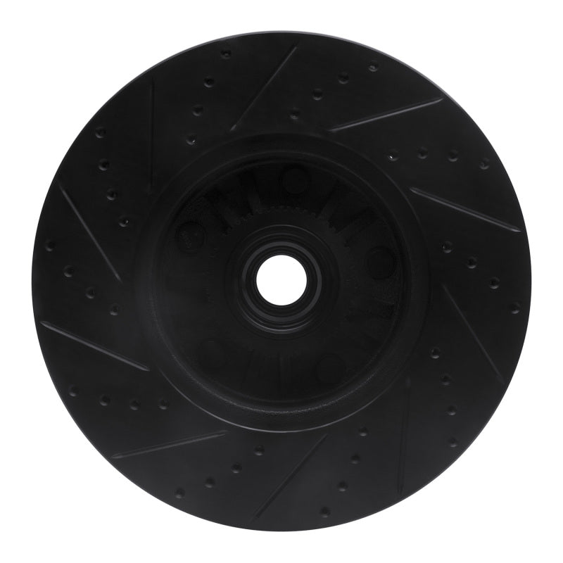 R1 Concepts R1 04-06 Ford E-150 Front Right Drilled & Slotted Black Brake Rotor