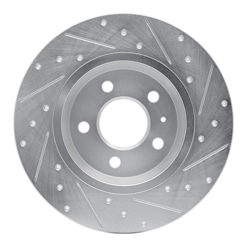 R1 Concepts R1 08-25 Audi Q5 (USA/Canada Excl Hybrid) Rear Left Drilled & Slotted Silver Brake Rotor