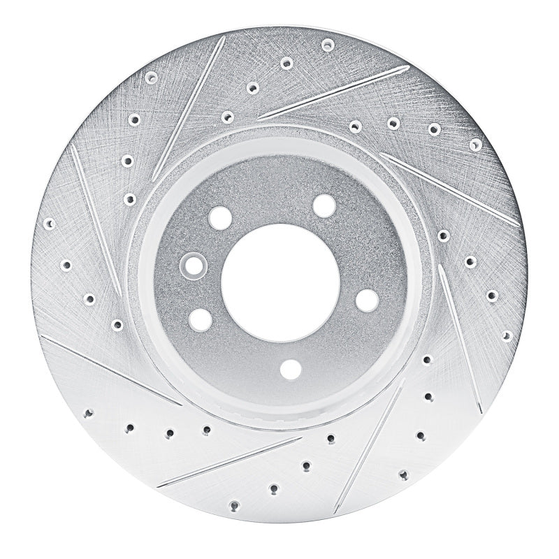 R1 Concepts R1 20-25 Land Rover Defender 90 Front Left Drilled & Slotted Silver Brake Rotor