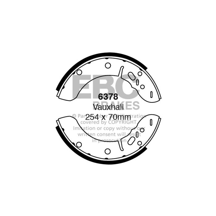 EBC 6378 Brake Shoes Front